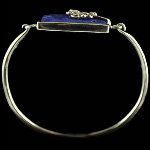 Silver Plated Fancy Design Laplz Lazuli Stone Bracelets