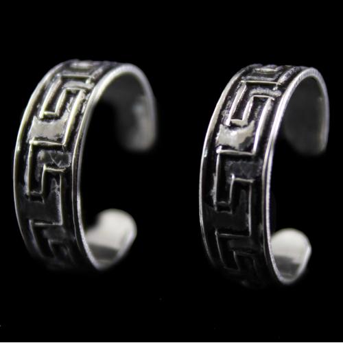 Silver Band Design Toe Rings