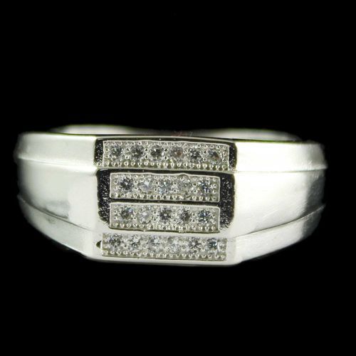 Silver Fancy Design Mens Ring