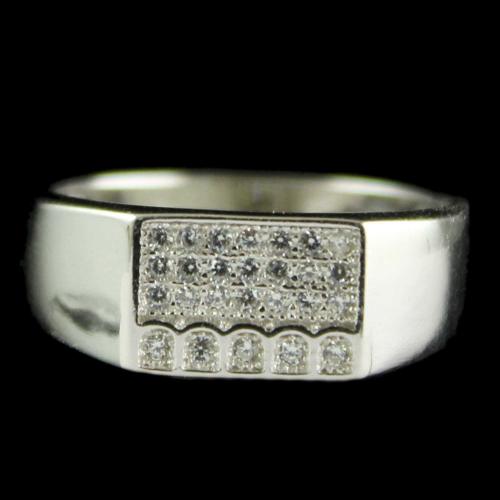 Silver Fancy Design Mens Ring