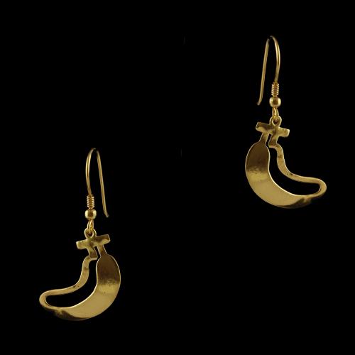 Silver Gold Plated Fancy Design Hanging Earrings