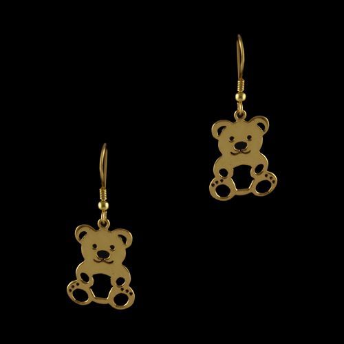 Silver Gold Plated Fancy Design Hanging Earrings