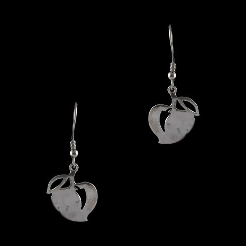Silver Fancy Design Hanging Earrings