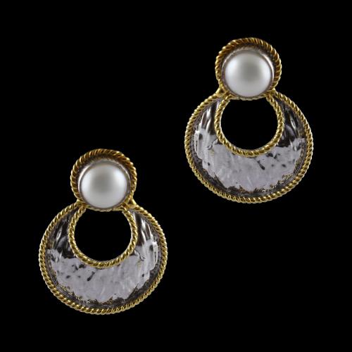 Chandbali Earrings With Pearls