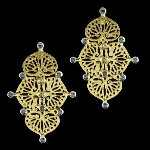 Silver Gold Plated Hanging Earring
