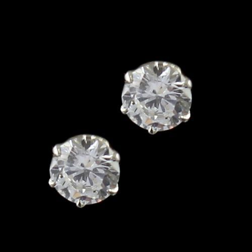 Casual Earring Studded Zircon Stone