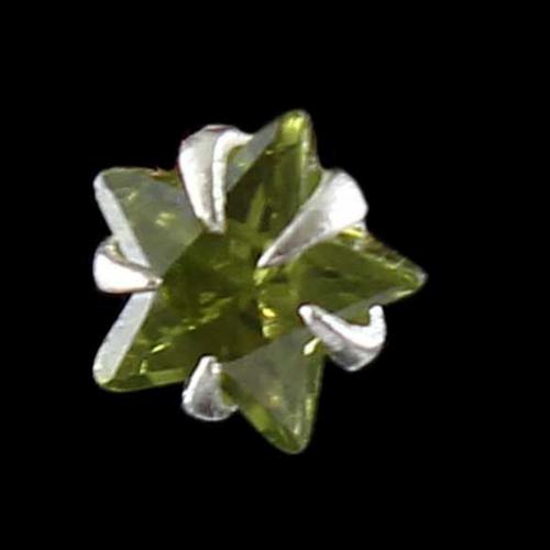 Green Zircon Stone Studded Earrings For Woman