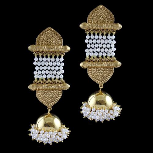 Silver Earring Jhumka Studded  Pearls