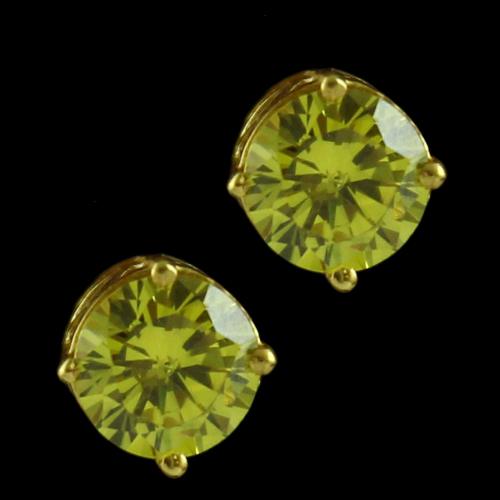 Gold Plated Casual Earring Studded Zircon Stone