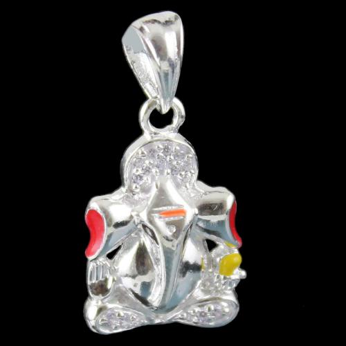 Silver God Ganesha Pendant