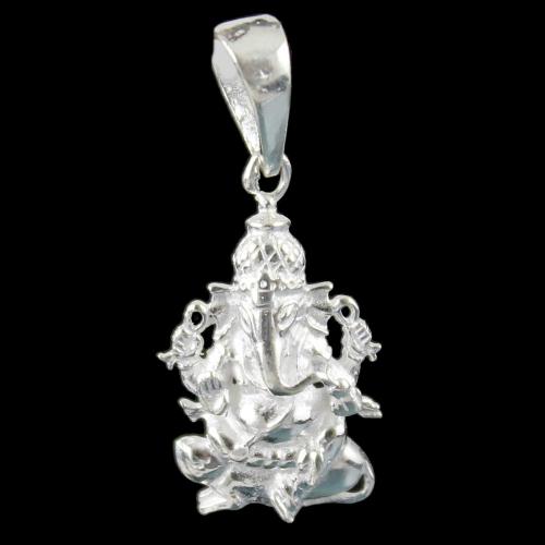 Silver God Ganesha Pendant