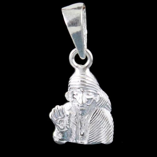 Silver God Saibaba Pendant
