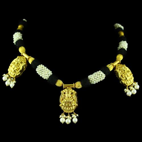 Lakshmi Design Necklace With Pearl