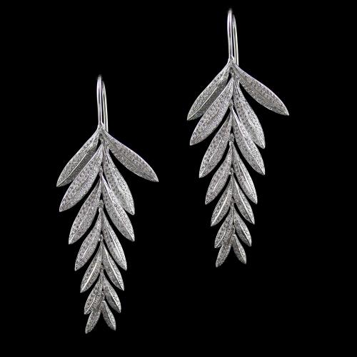 Swarovski Leaf Hanging Earrings