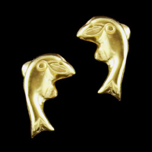 GOLD PLATED DOLPHIN EARRING