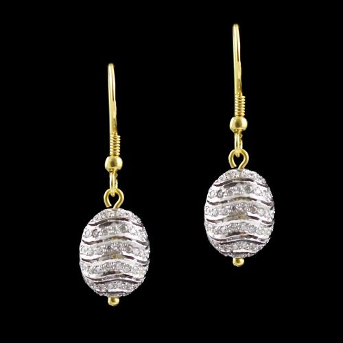 Gold Plated Zircon Stone Hanging Earring