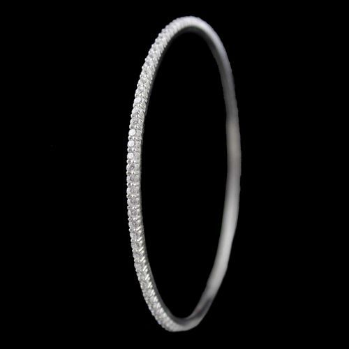 Zircon Stone Single Line Casual Bangle