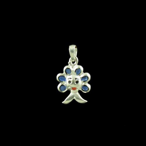 Sun Flower Casual Wear Silver Baby Pendant