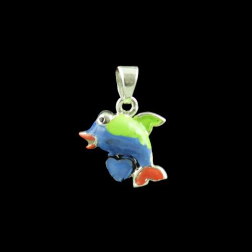 Dolphin Casual Wear Silver Baby Pendant