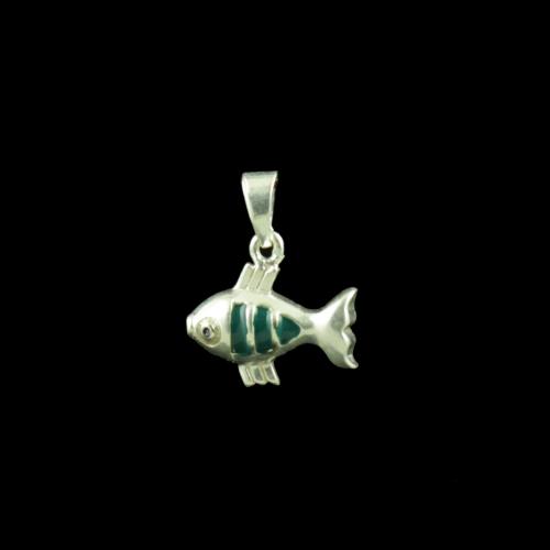 Fish Casual Wear Silver Baby Pendant
