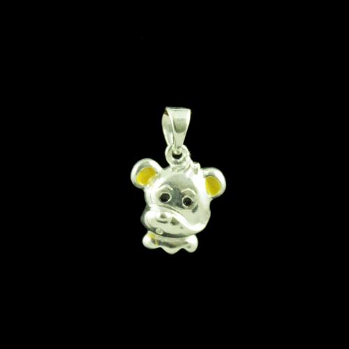 Teddy Bear Casual Wear Silver Baby Pendant