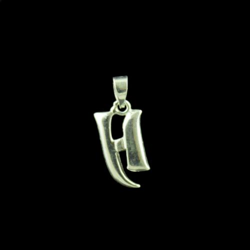 Alphabet H Letter Casual Wear Silver Pendant