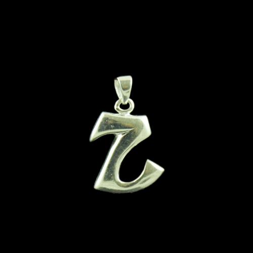 Alphabet Z Letter Casual Wear Silver Pendant
