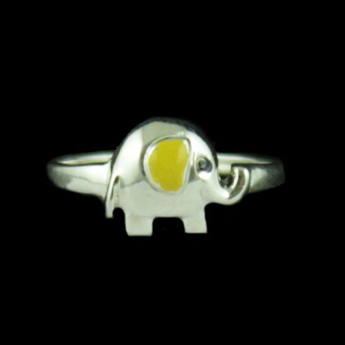 Silver Baby Elephant Ring