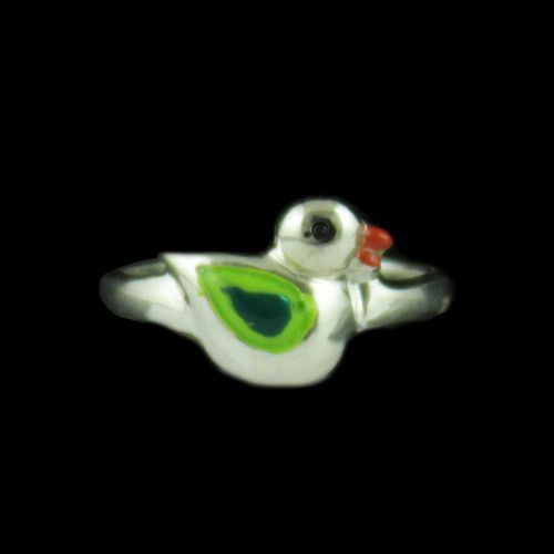 Silver Baby Sparrow Ring