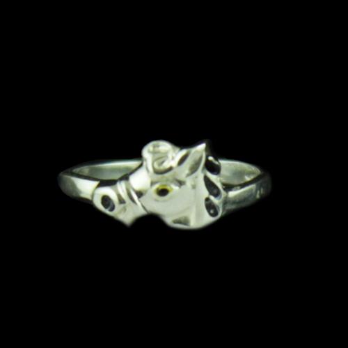 Silver Horse Baby Ring