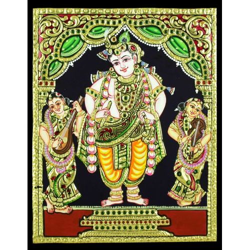 TANJORE PAINTING STANDING KRISHNA