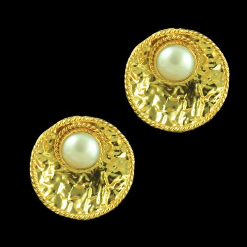 GOLD PLATED PEARL EARRINGS