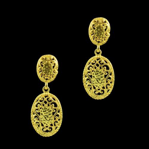 GOLD PLATED FLORAL EARRINGS