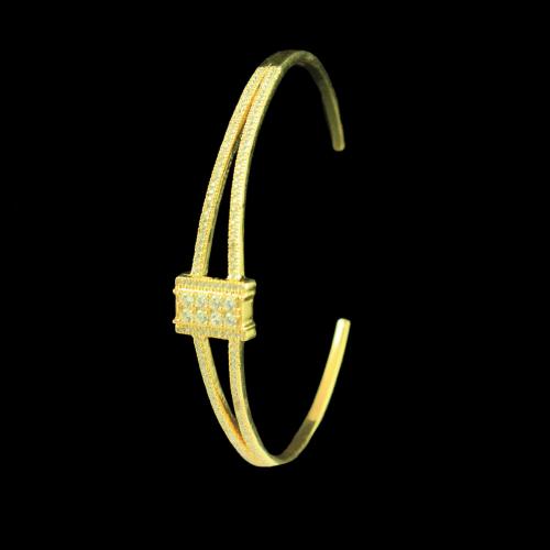 GOLD PLATED CZ STONES BANGLE