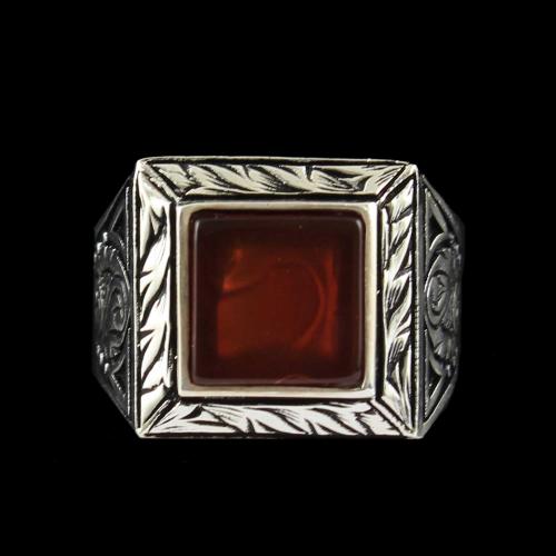 OXIDIZE RED ONYX RING