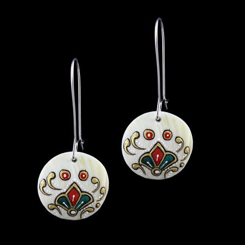 PAINTING PEARL HANGING EARRINGS