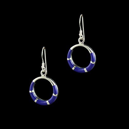 OXIDIZED SILVER SHELL HANGING EARRINGS