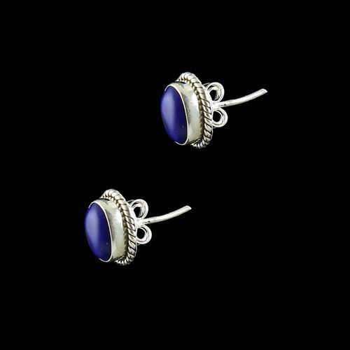 OXIDIZED SILVER ONYX STONE EARRINGS
