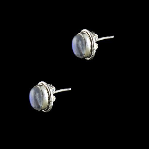OXIDIZED SILVER PEARLS EARRINGS