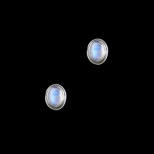 OXIDIZED SILVER ONYX STONE EARRINGS
