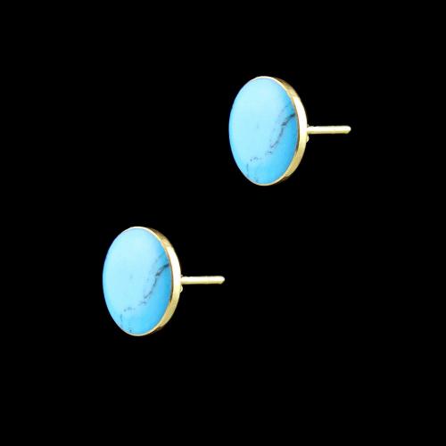 GOLD PLATED TURQUOISE EARRINGS