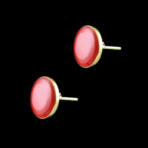 GOLD PLATED CORAL EARRINGS