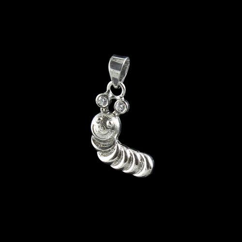 STERLING SILVER CATERPILLAR PENDANT