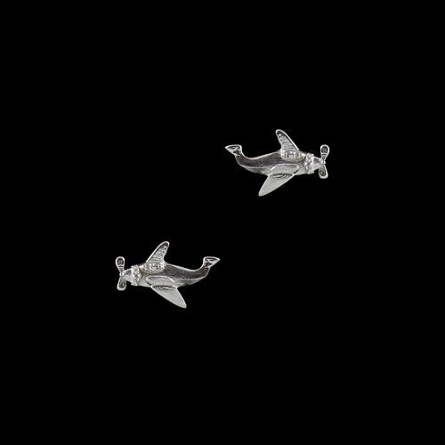 STERLING SILVER AEROPLANE EARRINGS