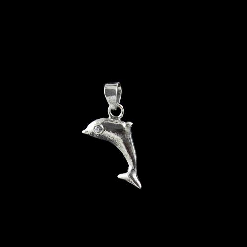 STERLING SILVER DOLPHIN PENDANT