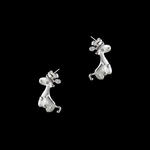 STERLING SILVER GIRAFFE EARRINGS