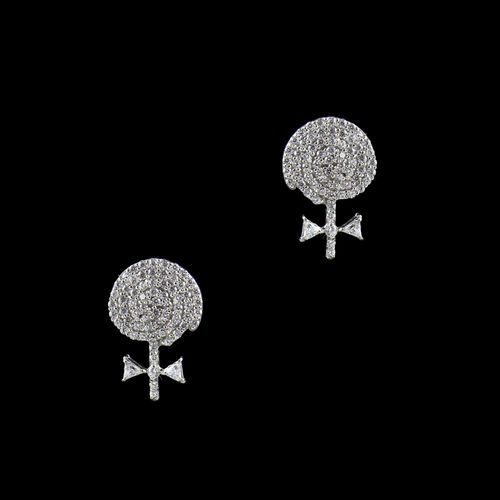 STERLING SILVER SPIRAL BOW EARRINGS