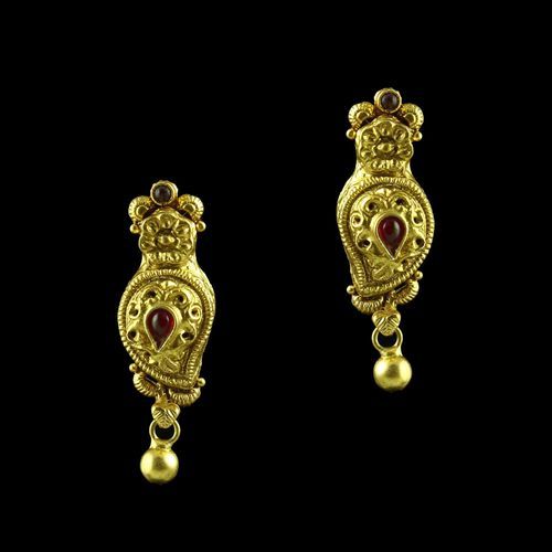 GOLD PLATED MANGO EARRINGS