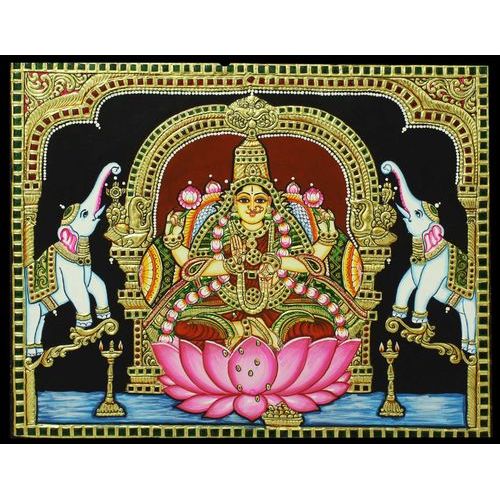TANJORE PAINTING GAJA LAKSHMI