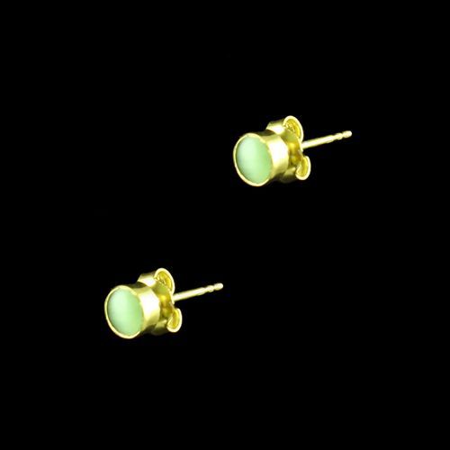 GOLD PLATED MONALISA STONES EARRINGS